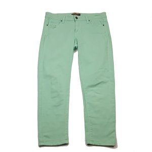 PAIGE Mint Julip Roxie Capri Jeans Light Green